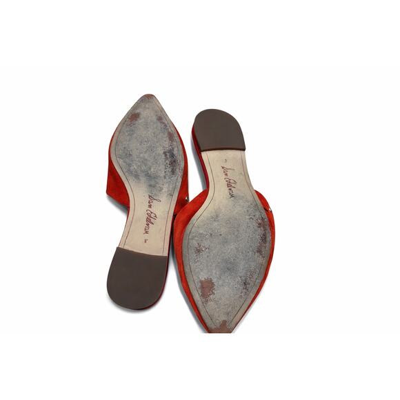 Sam Edelman Laurna Red Suede Mule Flats SlipOn Sz 8 minimalist chic work luxury - Picture 6 of 6